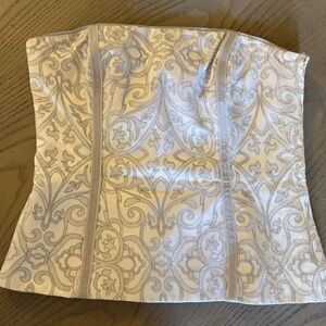 Black House White Market Silver Metallic Brocade Bustier – Size 2